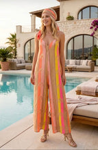 Load image into Gallery viewer, Multi pink or blue paris jumpsuit