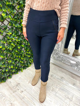 Load image into Gallery viewer, navy zip detailing legging
