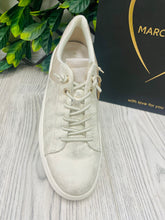 Load image into Gallery viewer, Gold sparkle stretch lace marco tozzi trainer
