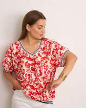 Load image into Gallery viewer, Blue, red, pink sport strip kyla top
