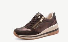 Load image into Gallery viewer, Chocolate brown marco tozzi wedge trainer 2-23764-46 303
