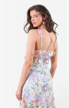 Load image into Gallery viewer, Blue flower lace strappy marc angelo dress
