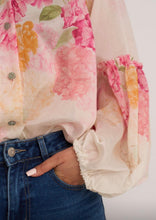 Load image into Gallery viewer, Blue or pink floral kyla blouse top
