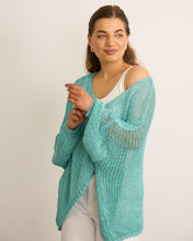 Load image into Gallery viewer, Green or pink sparkle crochet top
