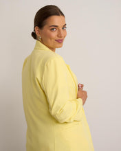 Load image into Gallery viewer, Lemon one button ruched sleeve blazer
