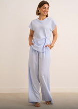 Load image into Gallery viewer, Blue top and trousers suit
