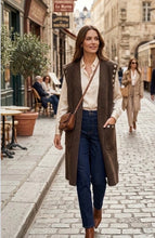 Load image into Gallery viewer, Brown, black, burgundy, rust long paris 6181stud waistcoat
