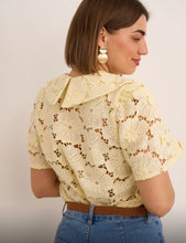 Load image into Gallery viewer, lemon lace kyla oversize collar blouse top
