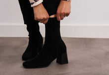 Load image into Gallery viewer, Black suede zipped kyla boot 4,7,8
