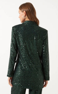Green sequin blazer