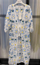Load image into Gallery viewer, Pink or blue crochet long waistcoat

