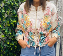 Load image into Gallery viewer, Pink or cream silk pattern jacket
