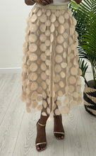 Load image into Gallery viewer, Pink blush, blue, taupe, cream 3d disc skirt
