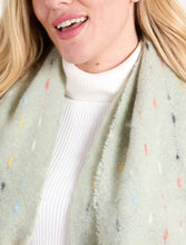 Load image into Gallery viewer, Green, pink or ivory rainbow dash tassle scarf
