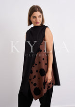 Load image into Gallery viewer, Black or brown side detail kyla sleeveless top
