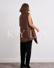 Load image into Gallery viewer, Black or brown side detail kyla sleeveless top
