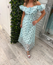Load image into Gallery viewer, Blue polka dot paris dress
