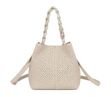 Load image into Gallery viewer, Beige, brown white, green jm1585 bucket handbag
