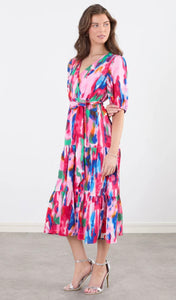Pink multi marc angelo dress
