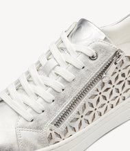 Load image into Gallery viewer, Silver zipped marco tozzi trainer
