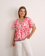 Load image into Gallery viewer, Blue, red, pink sport strip kyla top
