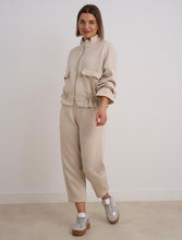 Load image into Gallery viewer, Beige kyla suit zippy jacket with matching trousers
