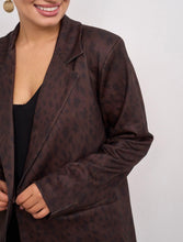 Load image into Gallery viewer, Burgundy or brown leopard print kyla blazer jacket
