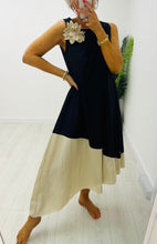 Load image into Gallery viewer, Green khaki, cream or black 3d flower dress
