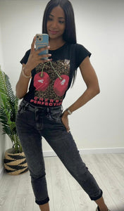 Black acid wash boyfriend toxik jeans