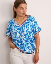 Load image into Gallery viewer, Blue, red, pink sport strip kyla top
