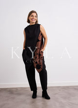 Load image into Gallery viewer, Black or brown side detail kyla sleeveless top
