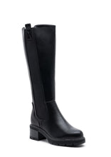Load image into Gallery viewer, Black stitching long stretch LG boots 4,5,6,7,8
