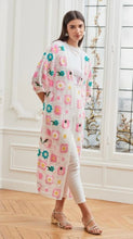 Load image into Gallery viewer, Pink or blue crochet long waistcoat
