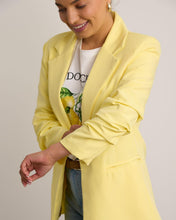 Load image into Gallery viewer, Lemon one button ruched sleeve blazer
