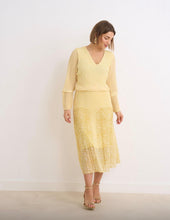 Load image into Gallery viewer, Lemon polka leopard kyla pleat dress
