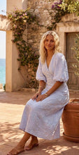 Load image into Gallery viewer, Baby blue puff sleeve dress
