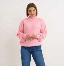 Load image into Gallery viewer, Blue or pink kyla bow sleeve jumper
