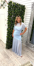 Load image into Gallery viewer, Blue ruched paris dress
