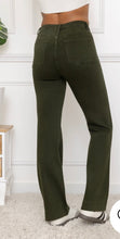 Load image into Gallery viewer, Green alpine wide gold button folyrose jean
