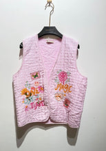 Load image into Gallery viewer, Pink or blue printed paris waistcoat
