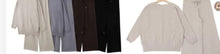 Load image into Gallery viewer, Cream, black, coffee grey paris two piece jumper trouser co ord suit
