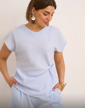 Load image into Gallery viewer, Blue top and trousers suit
