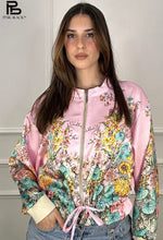 Load image into Gallery viewer, Pink or cream silk pattern jacket
