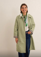 Load image into Gallery viewer, Green checked cuff kyla trench coat
