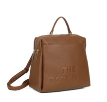 Load image into Gallery viewer, Wine, coffee, brown tote backpack handbag 1678
