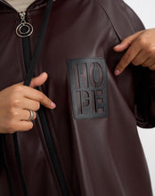 Load image into Gallery viewer, Dark Burgundy or chocolate leather pu look hope zipped kyla jacket coat
