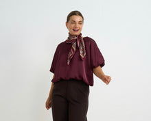 Load image into Gallery viewer, Purple or green kyla satin kyla top
