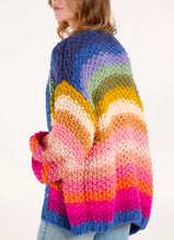 Load image into Gallery viewer, Multi coloured chunky knitted cardigan
