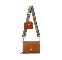 Load image into Gallery viewer, Brown or grey bee crossbody handbag

