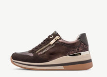 Load image into Gallery viewer, Chocolate brown marco tozzi wedge trainer 2-23764-46 303
